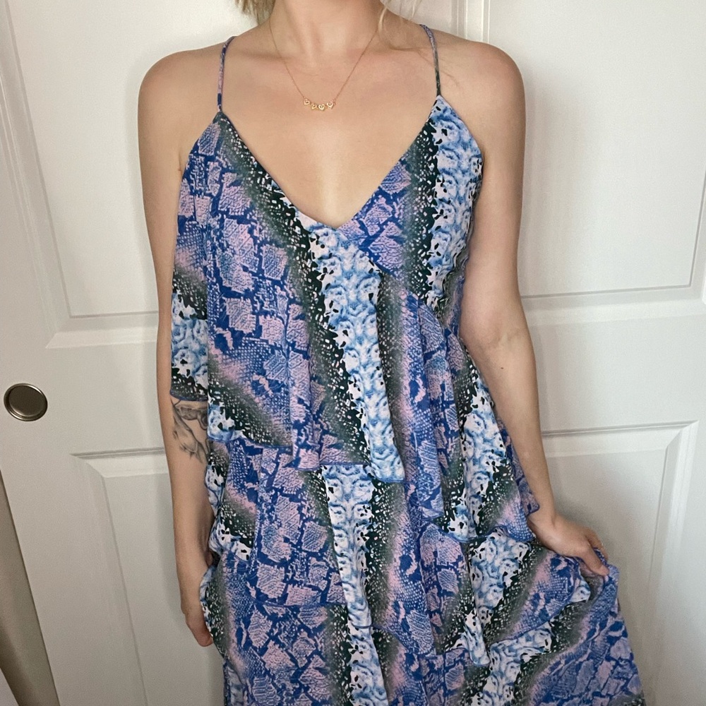 Forever U Maxi Ruffle Dress